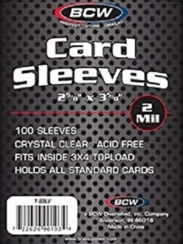 100 Bcw Standard Loose Soft Penny Card Sleeves Sports Gaming Free Shipping
