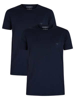 

Комплект из 2 мужских футболок для отдыха Emporio Armani из чистого хлопка, синий, 111647-CC722-27435