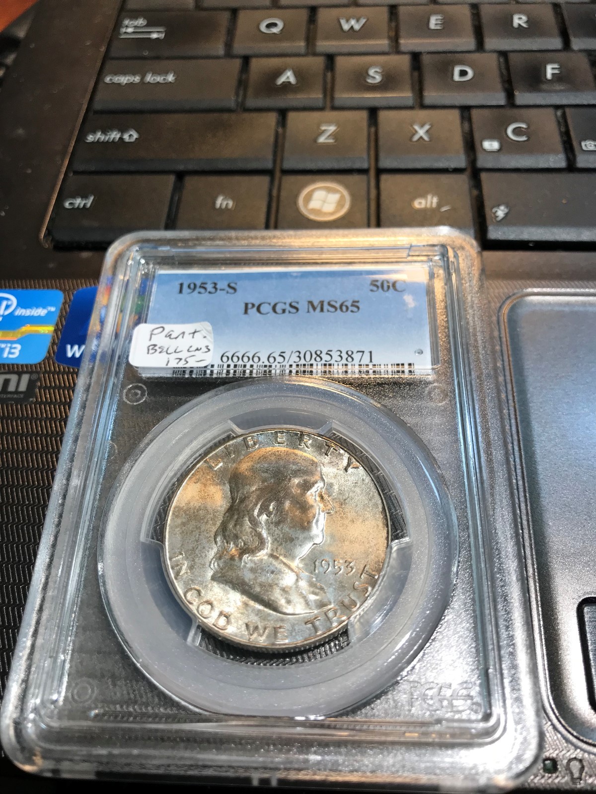 1953-S Franklin 50c PCGS MS65 75% Bell Lines $20K in FBL Scratch-Free Holder CHN