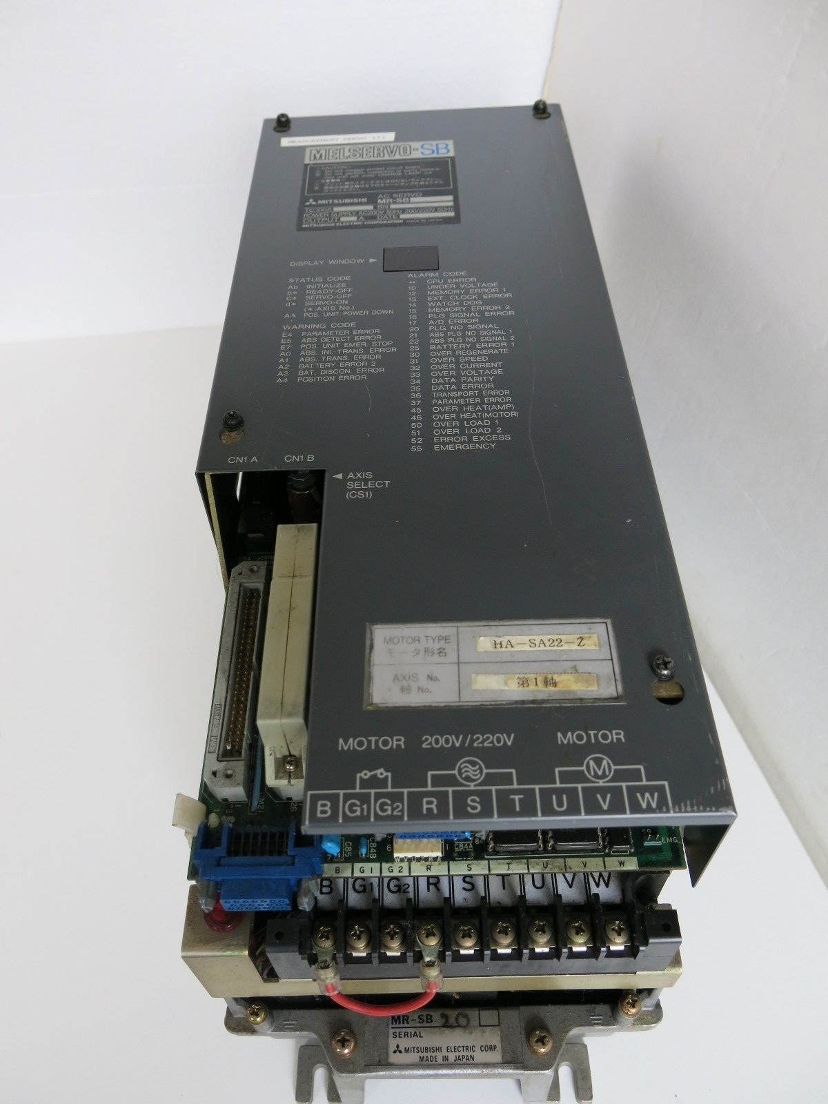 MITSUBISHI MR-SB20 SERVO DRIVE _ MITSUBISHI MELSERVO MR-SB20