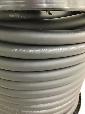 2/0 AWG 00 Gauge Battery Cable Black By the Ft OFC Copper Power Wire Made in USA