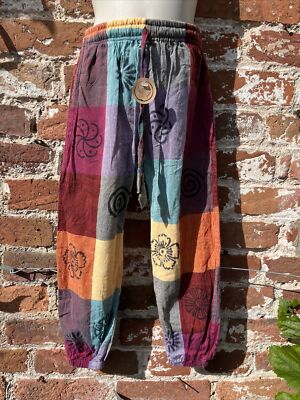 childrens Patchwork harem pants trousers hippie/boho/alternative 5-6 years