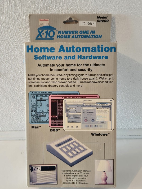 X-10 Home Automation Control Interface model CP290 for DOS Windows