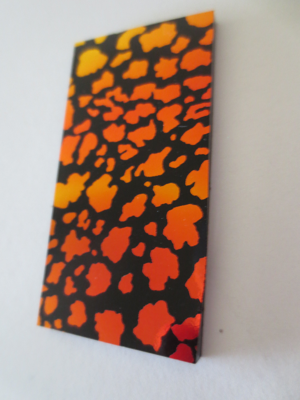 Dichroic Glass COE 90 - Gold and Red Leopard Design