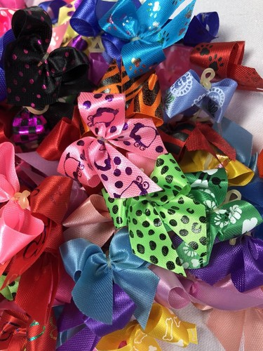 Dog Bows Pet Grooming Bows . Topknot Bows And Ear Bows Variety 100( 50 Pair) USA