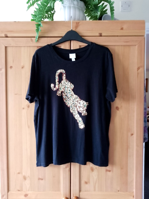 H&m top cheetah shirt