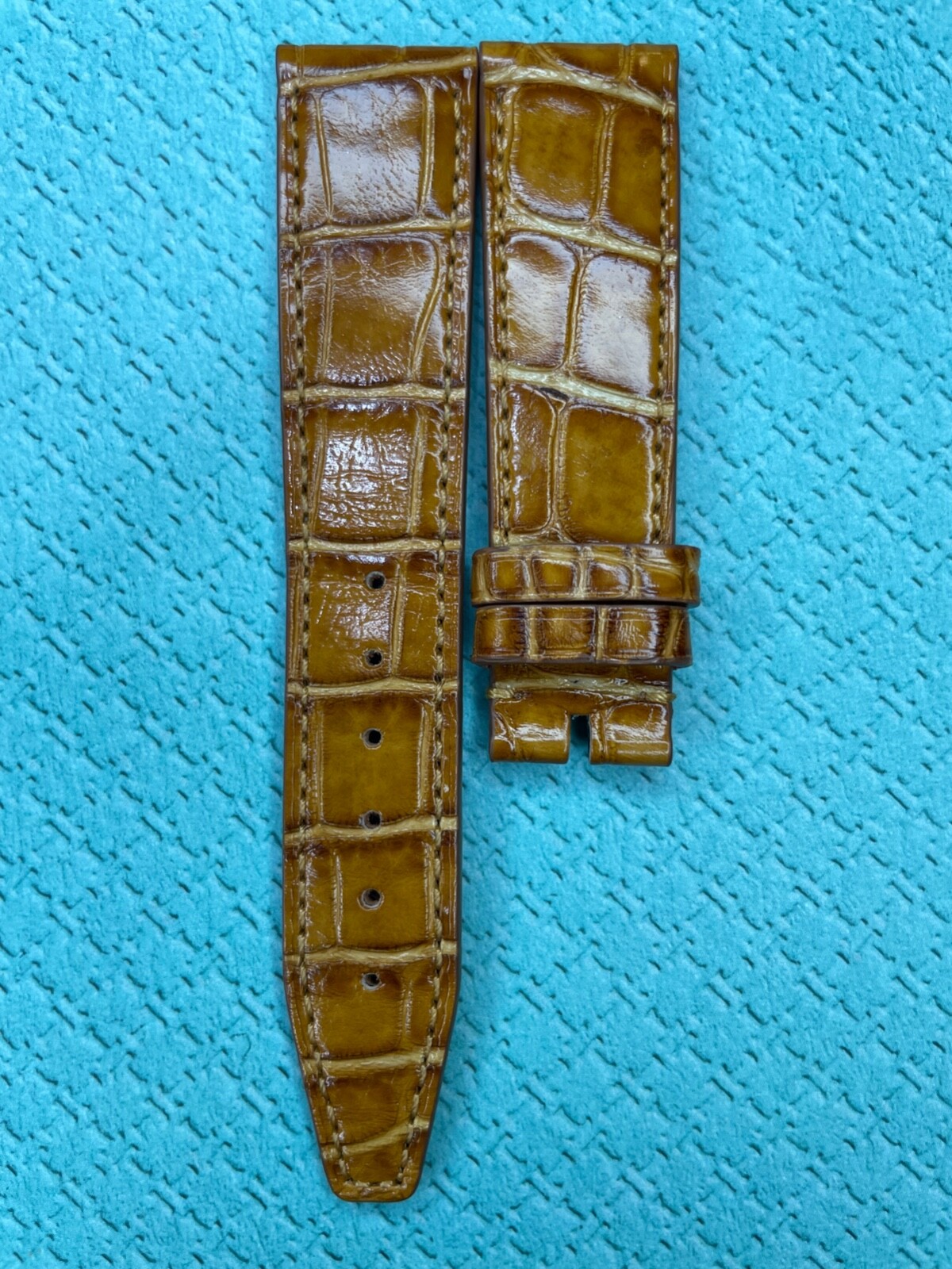 ラリアニです★IWC純正★サントーニ★アリゲーターベルト★茶色★イタリア製 Authentic] IWC 18mm X 16mm SANTONI ALIIGATOR BROWN PATINA