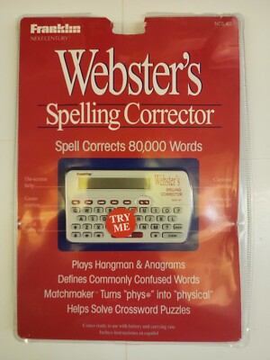 NEW VINTAGE 1996 Franklin Webster s Spelling Corrector Plus NCS-101 Pocket Size