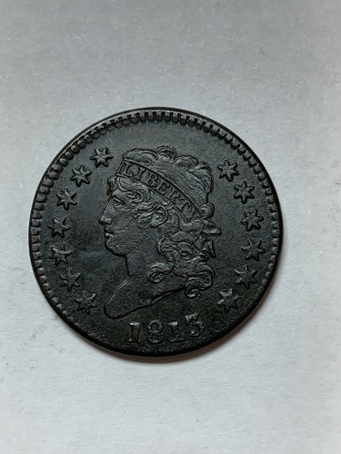1813 Classsic Head Large Cent  AU BU Details Condition