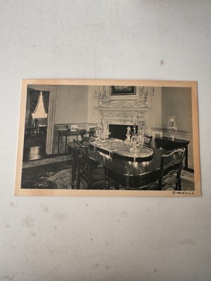 the dining room at mount vernon，washington 1938 vintage postcard