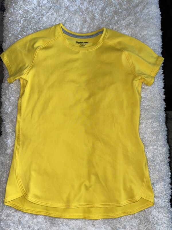 Lands End kids sz. 7/8 Yellow  sport shirt. Great quality & condition