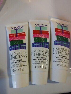 3 - AVON MOISTURE THERAPY INTENSIVE HEALING & REPAIR HAND CREAM 1.5 OZ