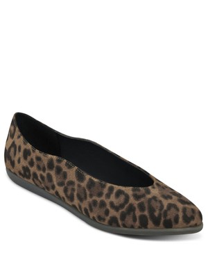 Женские коричневые слипоны Virona на танкетке с леопардовым принтом, без застежки, 8 М