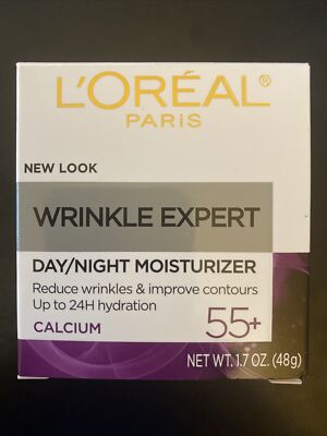 L'Oreal Wrinkle Expert 55+ Day/Night Anti-Aging Face Moisturizers 1.7oz