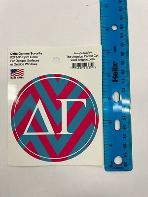 Delta Gamma Chevron Spirit Sticker Outside Window/Opaque Surface Apply