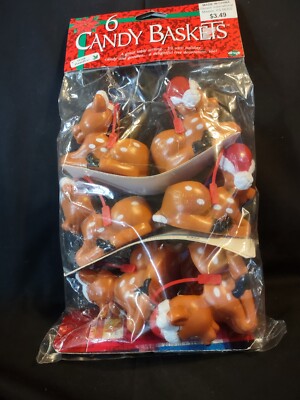 Reindeer Candy Baskets, From Easter Unlimited, Set Of Six , Christmas Fun