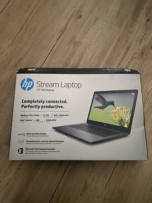 HP Stream 14'' HD Intel Celeron, 64GB, 4GB,Laptop N4020 WINDOW 10 HOME IN S MODE 