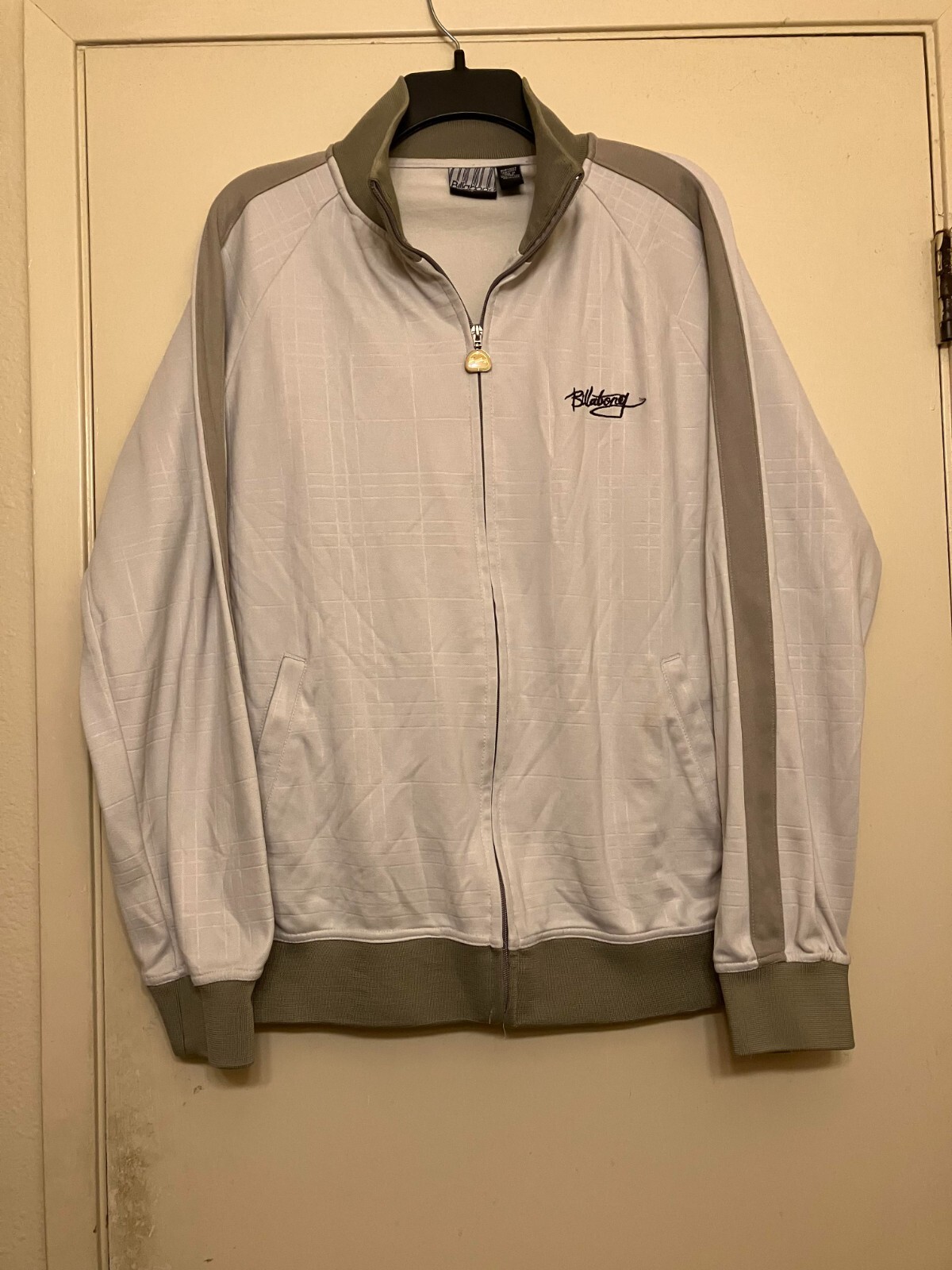 Vintage Billabong Track Jacket Men Sz XL Beige Full Zip Logo