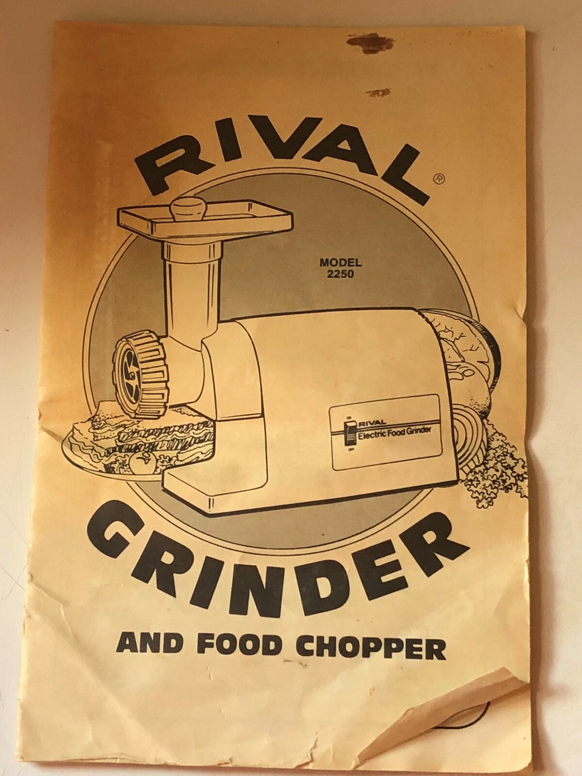 Rival Electric Meat Grinder model 2250 !