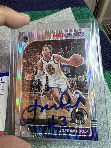 2019-20 Hoops Jordan Poole ON CARD AUTO RC Signed By Himself 2019-20 Hoops Jordan Poole ON CARD AUTO RC Signed By Himself
