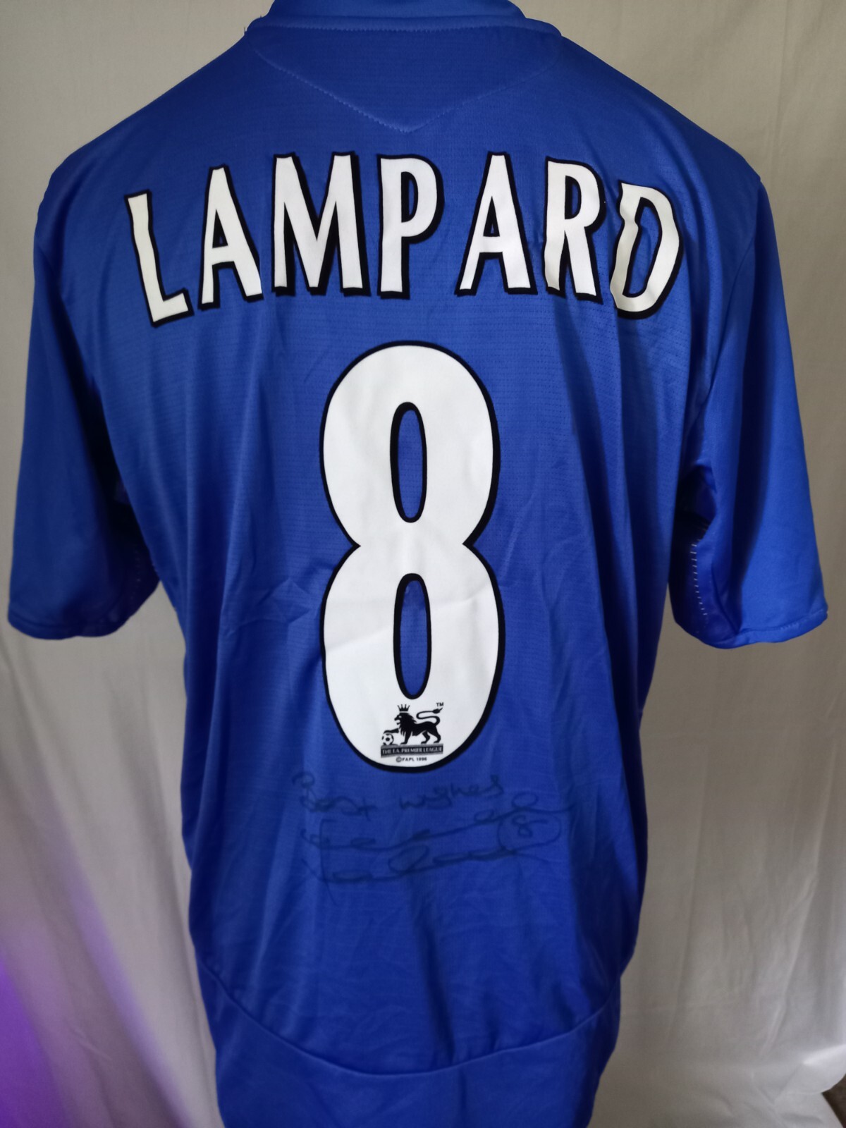Chelsea Centenary Number 8 Home Shirt Signed Frank Lampard