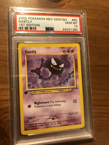 Pokemon Neo Destiny Gastly 1. Edition PSA 10 65105