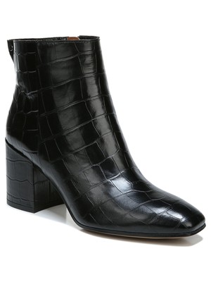 

FRANCO SARTO Женские черные кожаные ботильоны Tina с квадратным носком из крокодиловой кожи, размер 9,5 м, Черный, H2744L1