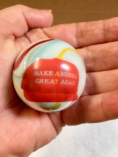 PRESIDENT TRUMP HAT MARBLE MAKE AMERICA GREAT AGAIN GLASS  2