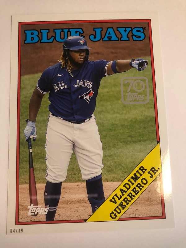 2021 Topps 70 Years Jumbo 5x7 Vladimir Guerrero Jr. Blue