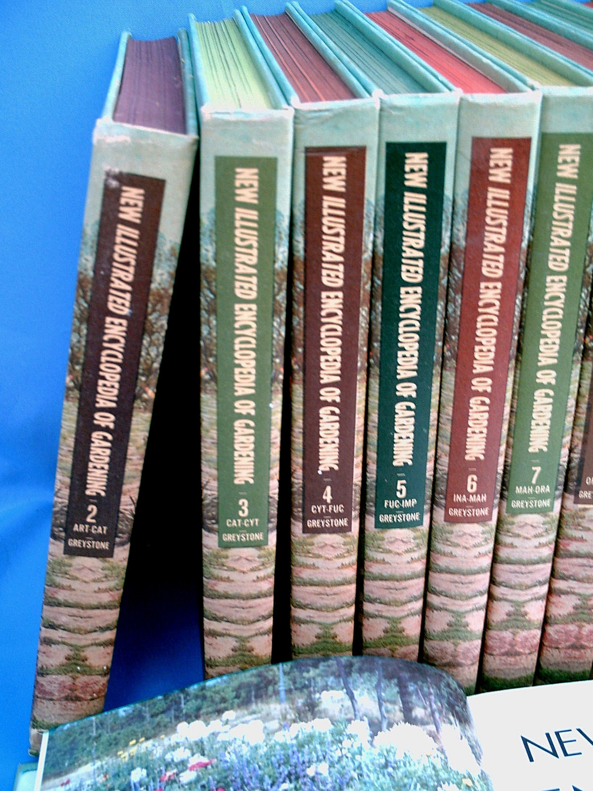 VINTAGE FULL SET of 12 New Illustrated Encyclopedia of Gardening Greystone Book