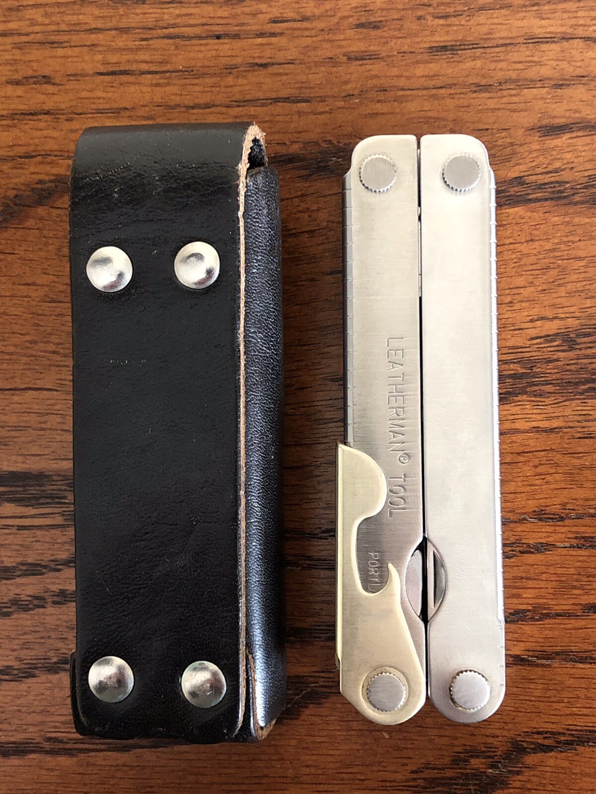 Retired Leatherman FLAIR Picnic Pocket Survival Multi Tool w Leather Sheath