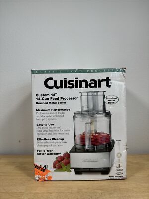Cuisinart Custom 14 14-Cup Food Processor Brushed Metal - (DFP-14BCN) New
