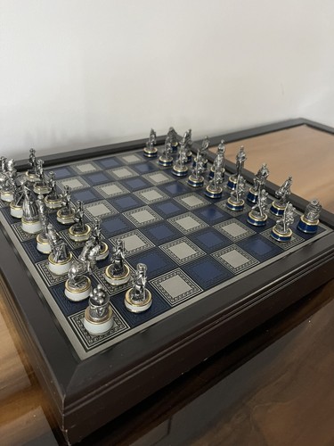 FRANKLIN MINT CIVIL WAR CHESS SET EXCELLENT EARLY EDITION