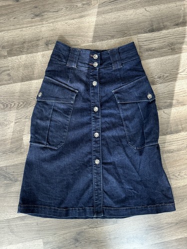 ★ Massimo Dutti★ Box pleated denim semi long skirt 052016 $_12.JPG?set_id=880000500F