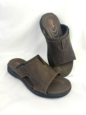 Clarks Walkford Band Beeswax Leather Men s Sandals Brown US 8 M UK 7G EU41