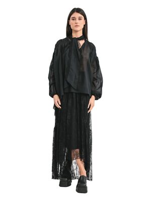 Pre-owned Pink Memories Woman Camicia Manica Lunga Nero 17283