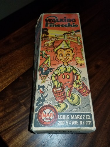 WALT DISNEY  MARX  WALKING  PINOCCHIO  1939   BOX ONLY  NO TOY