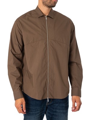 

Мужская свободная тканая рубашка Armani Exchange, коричневая, Коричневый, 6RZCL6-ZN2VZ-1784