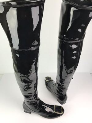 tory burch patent leather boots