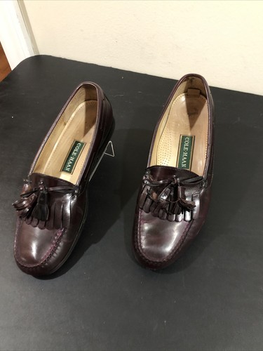 Cole Haan Mens 9D Burg. Leather Pinch Tassel Kiltie Loafers C02692 Dress Shoes Cole Haan Mens 8.5 D loafers C02692 Burgundy Leather Kiltie  main image 2