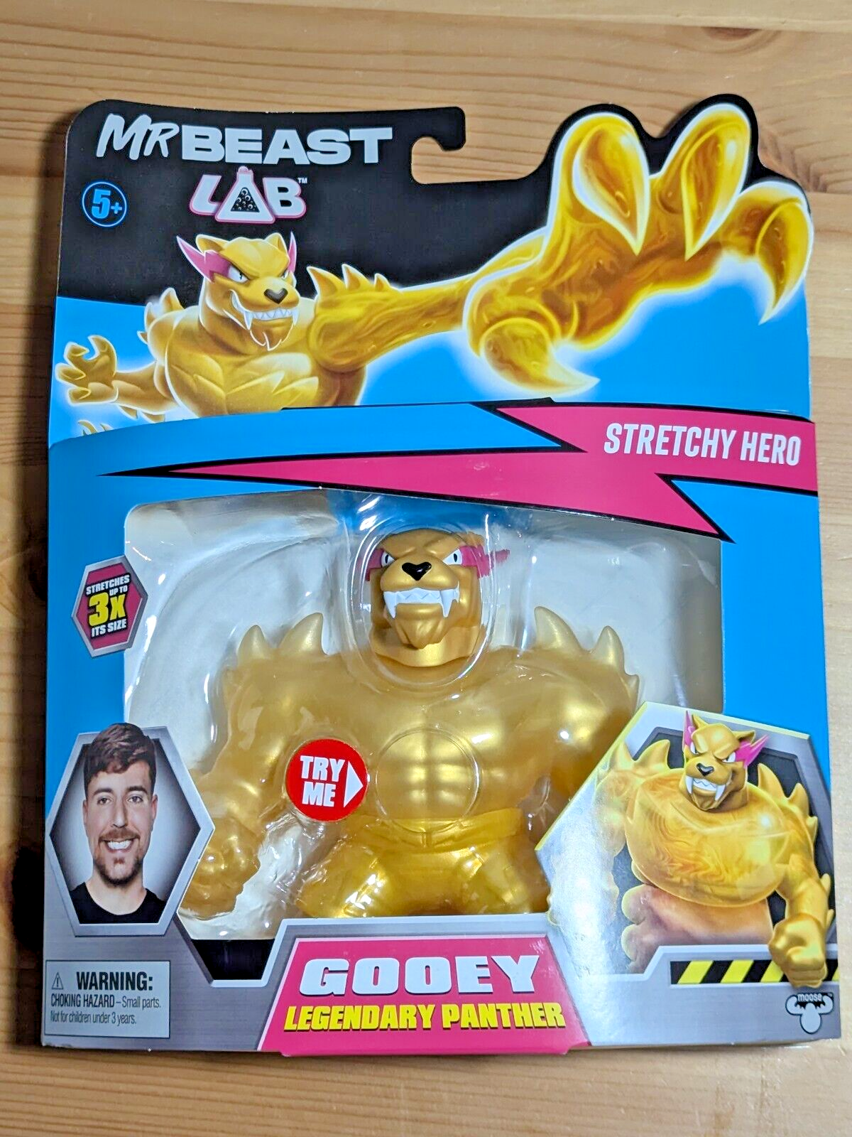 Mr Beast Lab LEGENDARY PANTHER GOLD 5” Gooey Figure Heroes Of Goo