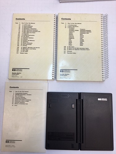 HP Hewlett Packard 28C Scientific Calculator Manuals Excellent