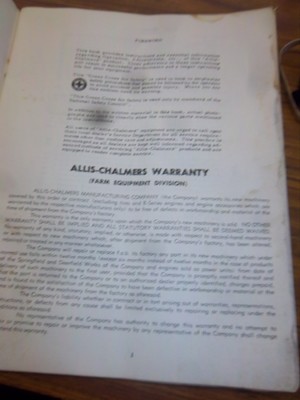 ALLIS-CHALMERS I-60 TRACTOR PARTS MANUAL~OPERATOR MANUAL~WIRING~I-60 LOADER~LOT!