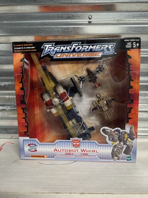 2004 Transformers Universe Autobot Whirl with Gunbarrel & Makeshift New Sealed
