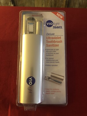 Vio Light Travel Deluxe Ultraviolet Toothbrush Sanitizer VIO200 New Sealed 
