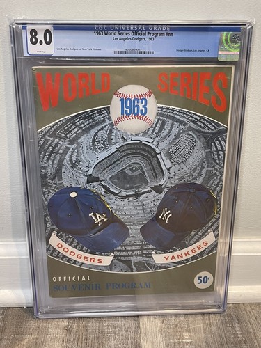 1963 World Series Official Game Program CGC 8.0 Los Angeles
