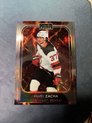 2021-22 O-Pee-Chee Platinum Paval Zacha Hot Magma #d/499