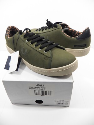 FRED PERRY BODEGA NEW NWB REISSUE SB7060 MENS 7.5 8 11 12 SNEAKERS GREEN LEOPARD