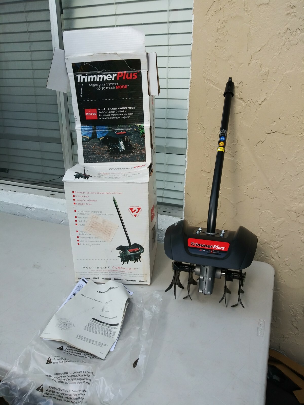 TrimmerPlus GC720 Garden Cultivator Attachment Landscaping fit troy bilt Ryoby,