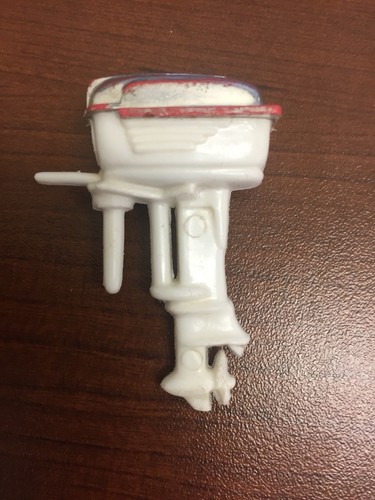 Vintage Toy Outboard Boat Motor Plastic Red White Engine Prop